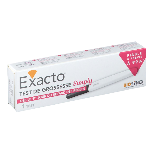 Exacto test de grossesse, vue produit